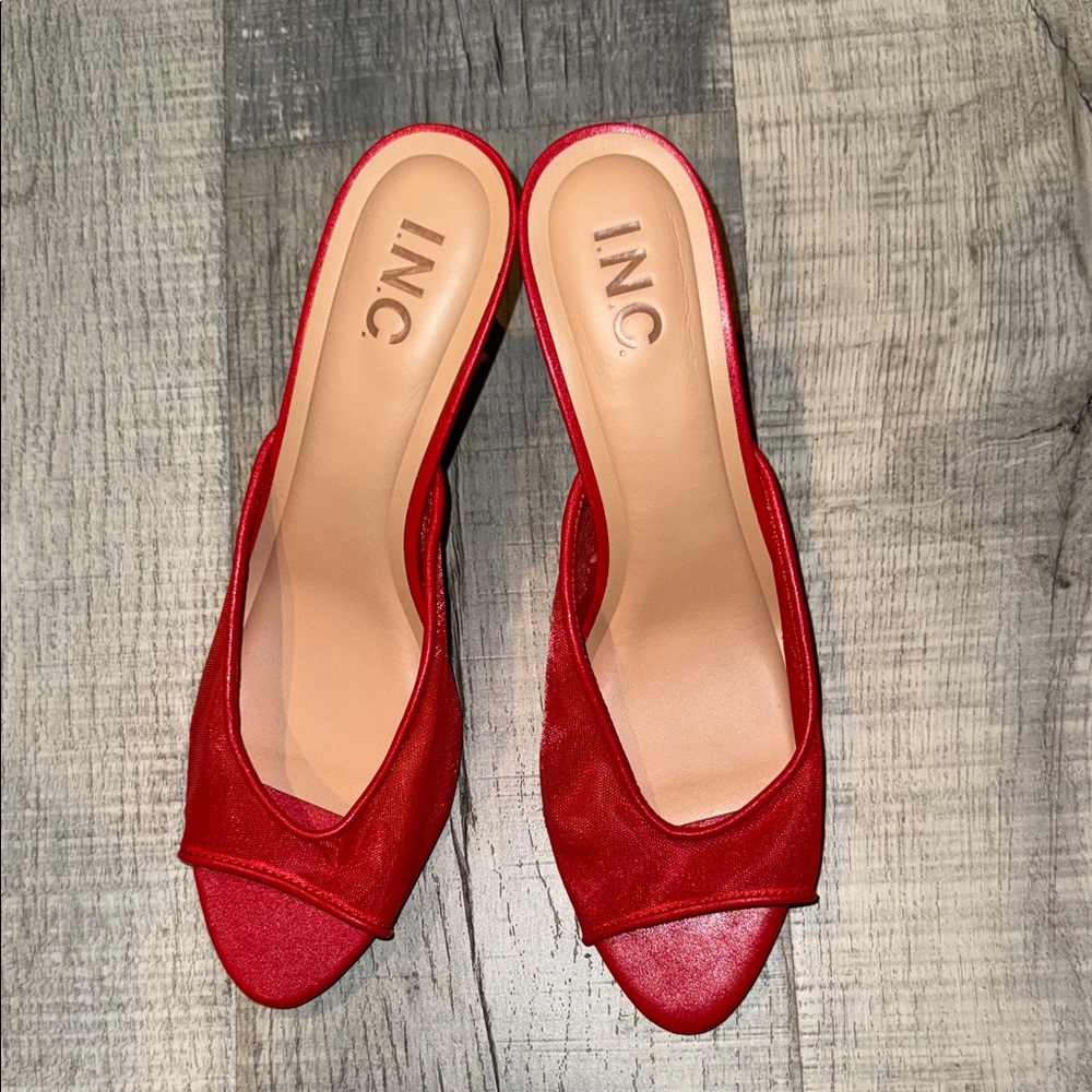 INC International Concepts Women's Bold Red Mules